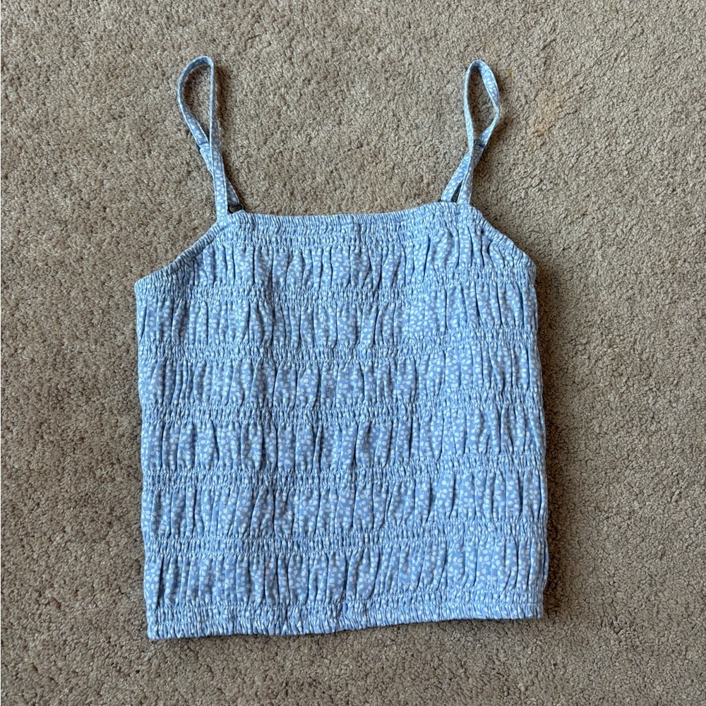 Abercrombie Kids Light Blue Smocked Camisole Tank Top. Size 14